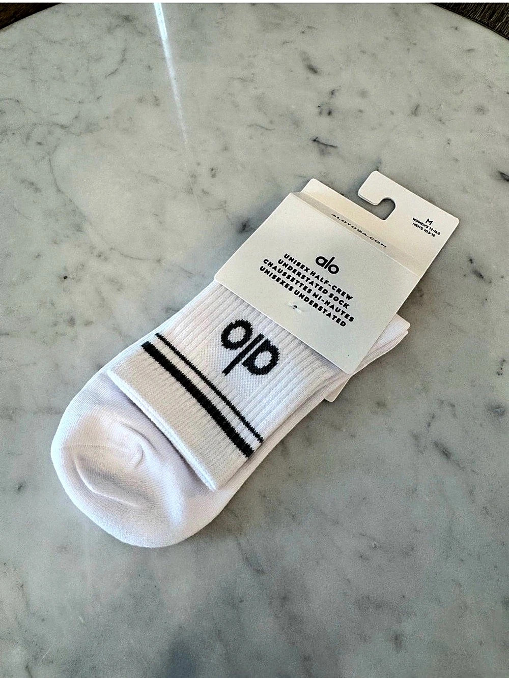 ON Striped Athletic Socks in White & Black NWT